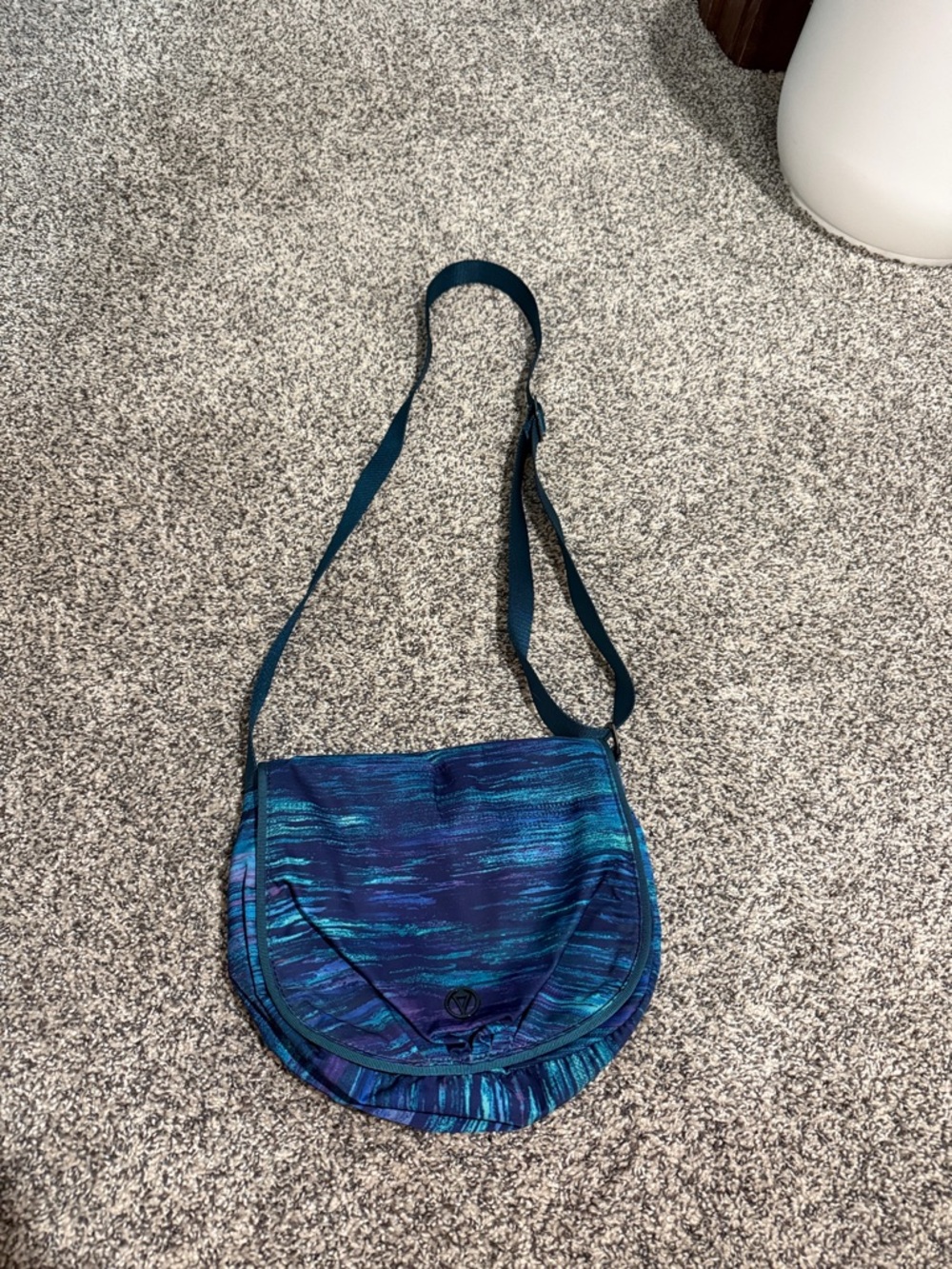 Ivivva Blue Teal Patterned Crossbody Bag